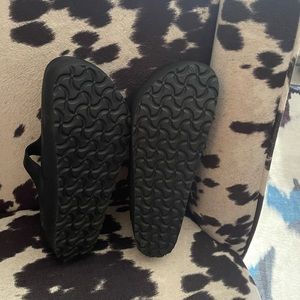 Birkenstock black platforms